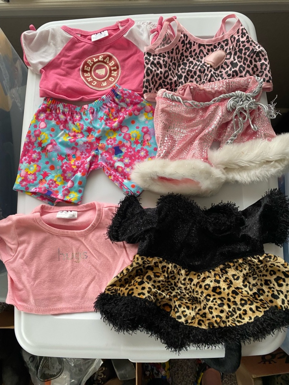 Build-A-Bear Pink Floral & Leopard Outfit Mix for Dolls